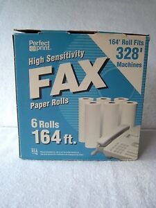 5 ROLLS PERFECT PRINT HIGH SENSITIVITY FAX PAPER ROLLS