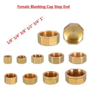 Brass Female Blanking Cap Stop End Bsp 1/8&#034; 1/4&#034; 3/8&#034; 1/2&#034; 3/4&#034; 1&#034; Pipe Parts