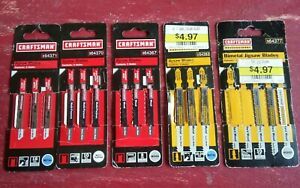 Lot of(5)pack Craftsman U-shank Jig Saw Blades 15 total NEW (aa)