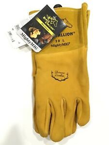 Black Stallion Mighty MIG 39 L Welding Gloves Large Deerskin