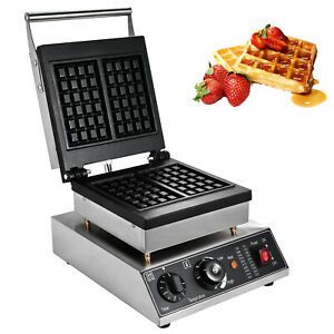 Double Waffle Making Machine Maker Sandwich Non-Stick 2000W Commercial Electric