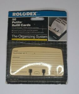 Vintage Rolodex Petite Refill Cards SB-30 50 Pack