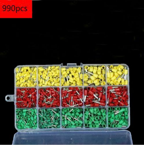 990x Insulated Terminals Tube Needle-shaped Pins Set Box  Cheap