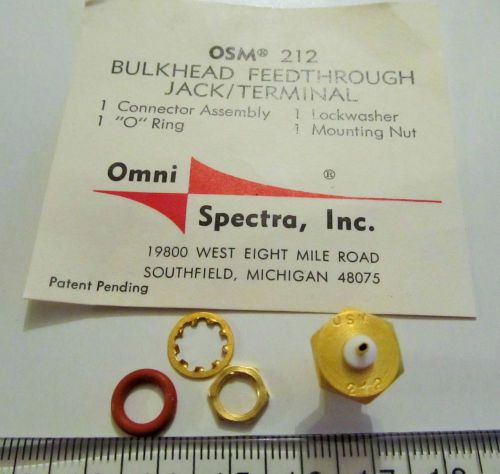 Bulkhead Feedthrough Jack/Terminal,Omni Spectra,OSM 212,Complete Kit,Mil-spec