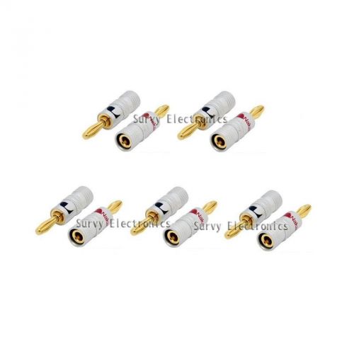 4pcs nakamichi banana speaker plug audio cable connector high quality for sale