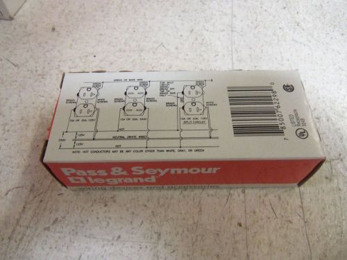 LOT OF 62  PASS &amp; SEYMOUR BR20-W DUPLEX RECEPTACLE OUTLET *NEW IN A BOX*