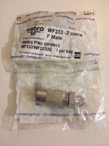 2 x new cabelcon webro plug 2 piece f male wf233 cable connectors 55fm413 for sale
