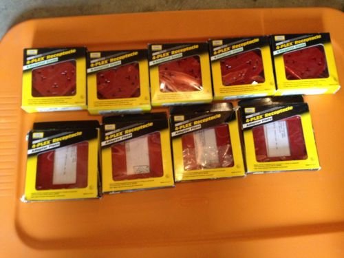 Hubbell  hbl420hr 4-plex hospital grade red 20a 125v lot with plates hbl4apr for sale