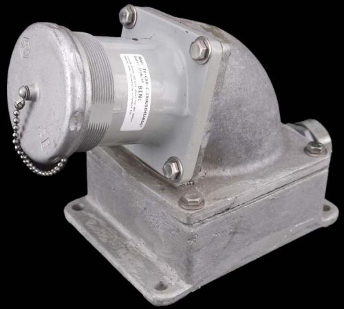 Crouse hinds arktite ar647-m72 60a 600vac 250vdc 4p4w receptacle w/conduit box for sale