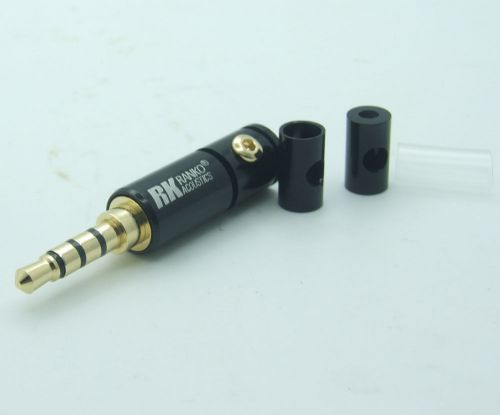 1 pcs 4-pole male 1/8&#034; 3.5mm audio plug 2.3/4.5/5.8mm cable link for i phone for sale