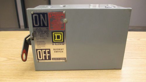 Square d pq3603g 30 amp 3 phase 600 volt i-line plug busway box switch #1 r#0124 for sale