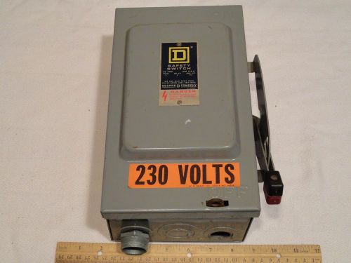 Square d h321 heavy duty safety switch h-321 ser. e1 30a 240v type 1 enclosure for sale