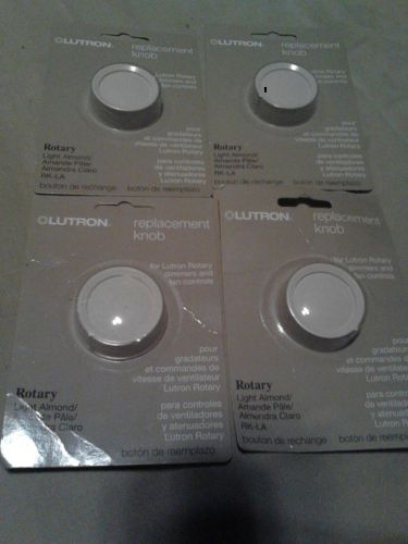 Lutron Replacement Dimmer Fan Knobs - Light Almond - New - Lot of Four Packages