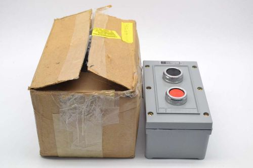 General electric ge cr2940nc202a enclosure black red 600v-ac pushbutton b415306 for sale