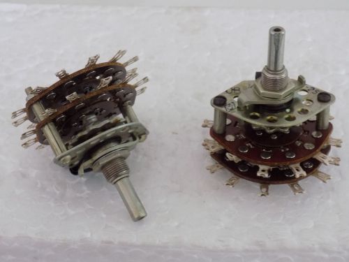Rotary switch 2 deck x 6 pole / 3 position military grade ussr silver plated nos for sale
