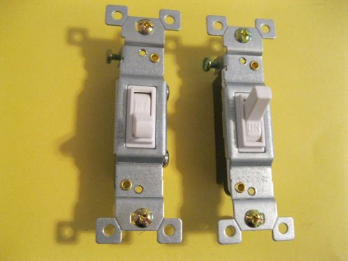 LOT OF 2 BRAND NEW QUIET SINGLE POLE TOGGLE WALL SWITCH~QUICKWIRED &amp; SIDE WIRED