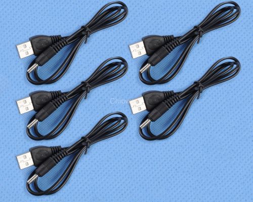 5PCS USB 2.0 A to 3.5mm 0.7m Barrel Connector Jack DC Power Cable USB 2.0