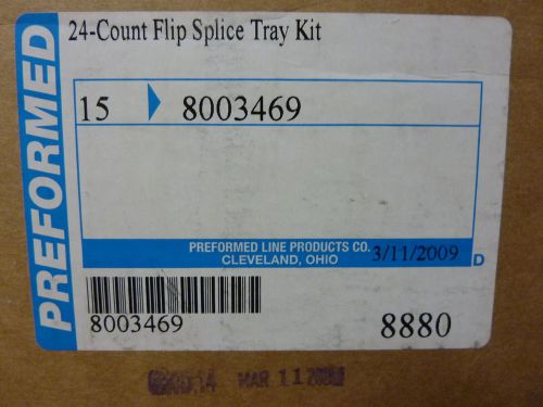 Preformed 24-count flip splice tray kit p/n 8003469 (qty 15) for sale