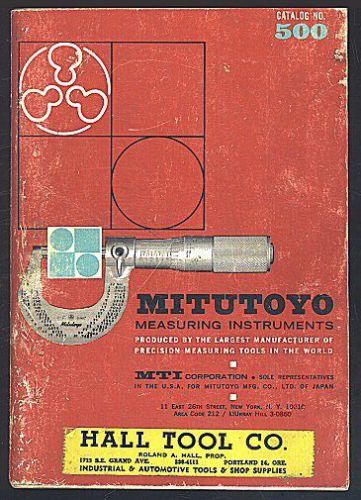 1968 mitutoyo measuring instruments catalog 500 precision tools for sale