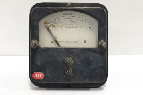 Sangamo ad-2 lincoln ampere demand panel meter 0-2000a amp amperes b295504 for sale