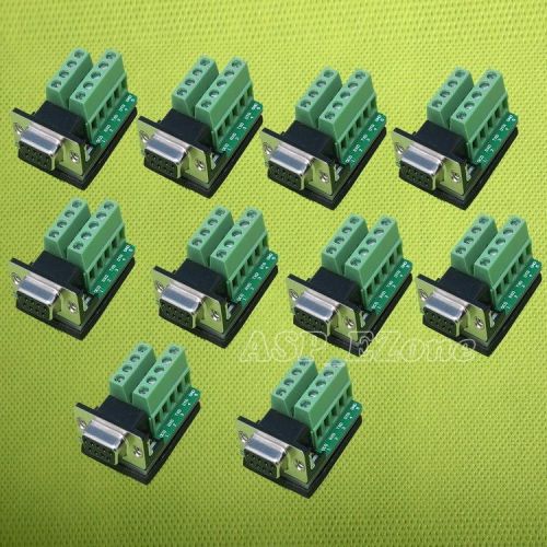10PCS DB9-M2 DB9 Teeth Type Connector 9Pin Female Adapter RS232 to Terminal