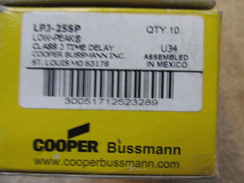 Bussmann (10) LPJ-25SP Low-Peak Fuses 25 Amp 600 Volts Class J NEW Free Shipping