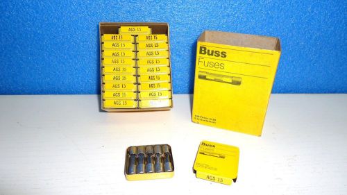 BUSS FUSES AGS15 -100 FUSES IN 20-5 IN CONTAINERS BUSSMAN FREE SHIPPING