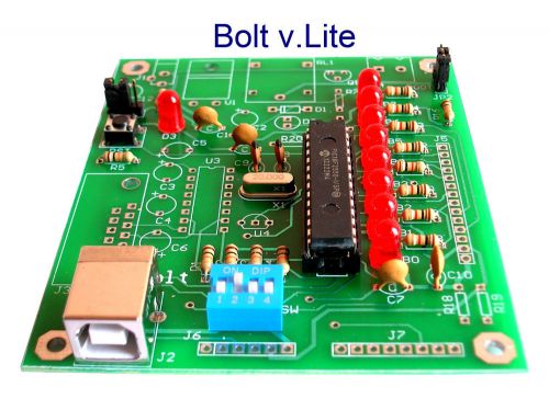 Bolt 18F2550 system PIC USB Microcontroller Educational Development Board