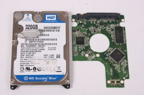 Wd wd3200bevt-60a23t0 320gb sata 2,5 hard drive / pcb (circuit board) only for d for sale