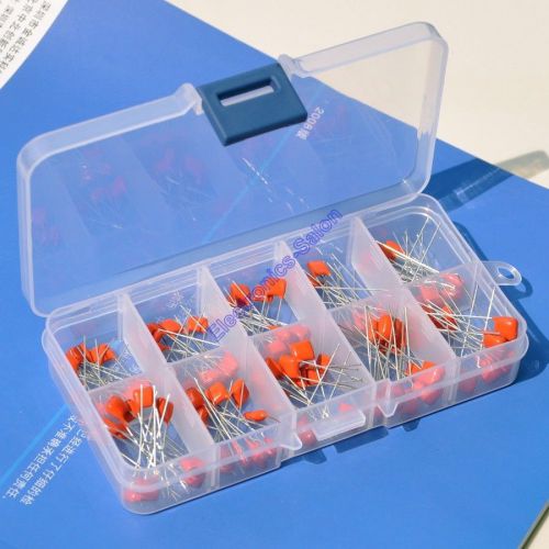 Metallized Polyester Film Capacitors Assortment Kit, 10nF ~ 470nF. SKU142003