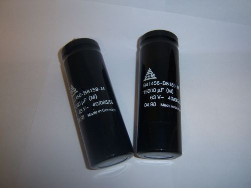 Lot 2(new) - capacitors s+m 15000uf (m) 63v b41456-b8159-m for sale