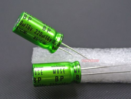 2pcs 220uf 16v nichicon muse es bp bi-polarized  electrolytic capacitor for sale