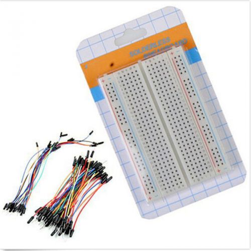 Reliable prototype board electronic deck + 65pcs breadboard tie line wire cable for sale