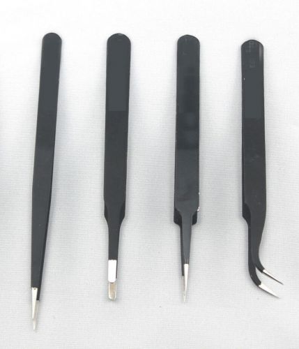 4pcs one set safe anti-static tweezers maintenance tools kits esd for sale