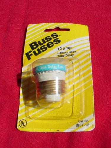 BUSS SCREW IN FUSE TIME DELAY 12 AMP NOS
