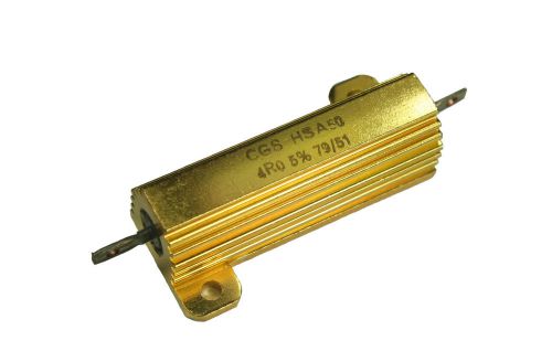 CGS ALUMINUM HOUSED RESISTORS  4OHMS 50W 5% HS A50 4R0 5% 4 OHMS