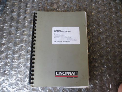 Cincinnati milacron arrow 500 cnc probing programming manual book for sale
