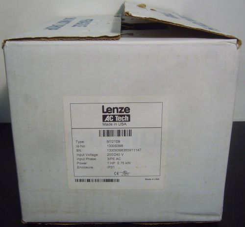 Lenze ac tech vfd 1hp 3-phase 208-240v m1210b - new in box for sale