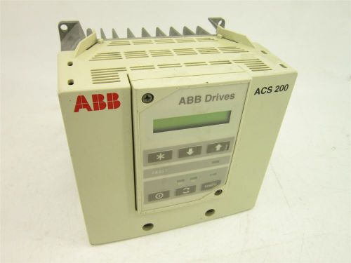 Abb 3/4 hp variable frequency drive model acs 200 for sale