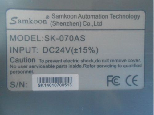SAMKOON HMI Touch Screen SK-070AS 7&#034; 262 144 TFT Operator Panel Interface New