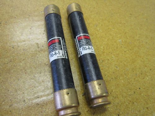 Fusetron FRS-R-5 TIME DELAY FUSE 5A 600V (Lot of 2)