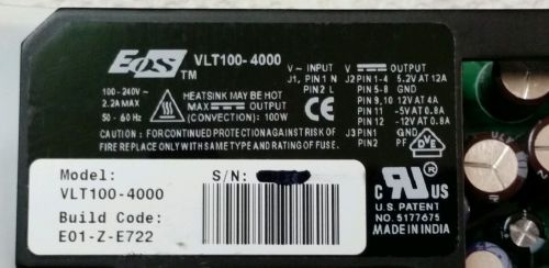 EOS VLT100-4000 100-240V 2.2A 50-60Hz 100W Output Power Supply Board