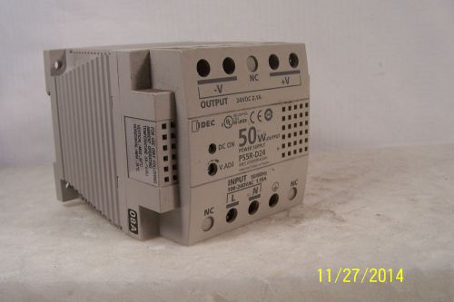 IDEC PS5R-D24 POWER SUPPLY 50W OUTPUT 24VDC 2.1A 100-240VAC 1.15A 50/60HZ