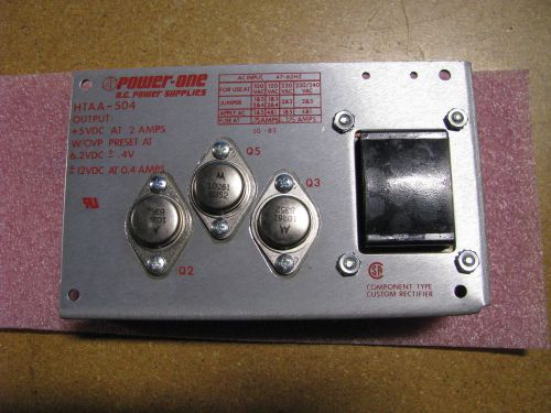 POWER-ONE DC POWER SUPPLY # HTAA-504 NSN: 6130-01-062-2244  ( HTAA16W )