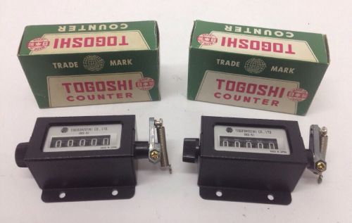 LOT of 2 TOGOSHI RS-5 DIGIT COUNTERS New in Box Made in Japan
