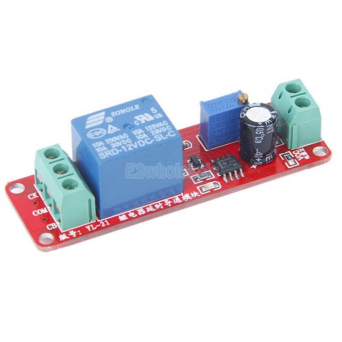 Monostable 0-10 Second Delay Timer Switch Module NE555 Relay Oscillator Car Auto