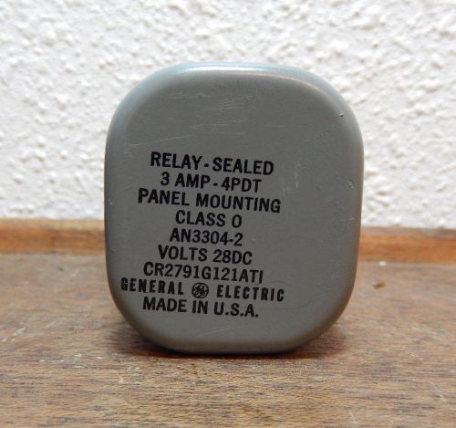 (x3) GE Sealed 3 AMP 4PDT Panel Mounting Class O AN3304-2 Volts 28DC Relays