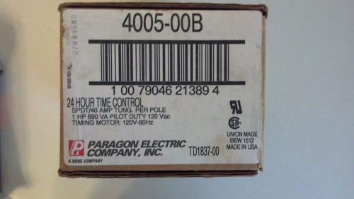 Paragon Electric 4005-00B 24-Hour Time Control, Timer. SPDT Switch Type