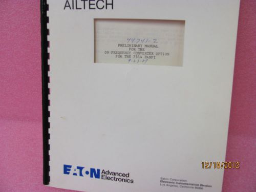 Ail 7514 09 frequency converter option for the 7514 panfi instruction manual for sale