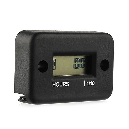 Inductive Digital Hour Meter Dirt Bike Marine Boat Quad ATV Snowmobile Black